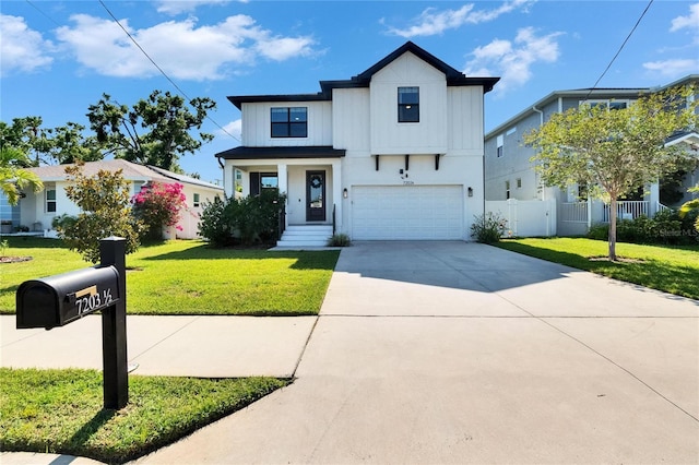 72031/2 S W Shore Blvd, Tampa, FL 33616 - modern farmhouse style home featuring a garage and concrete driveway