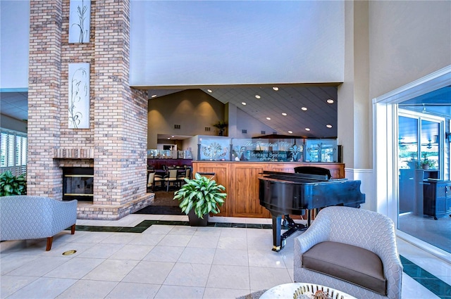 1210 Wolford Dr, Trinity, FL 34655 - view of patio / terrace with a brick fireplace