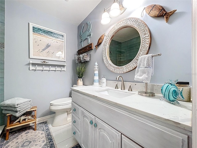 1445 Stonehenge Way, Palm Harbor, FL 34683 - bathroom with vanity, toilet, and a shower