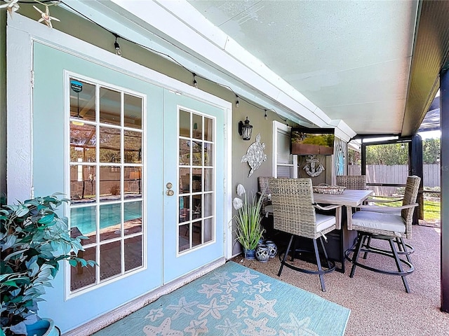 1445 Stonehenge Way, Palm Harbor, FL 34683 - view of patio featuring french doors