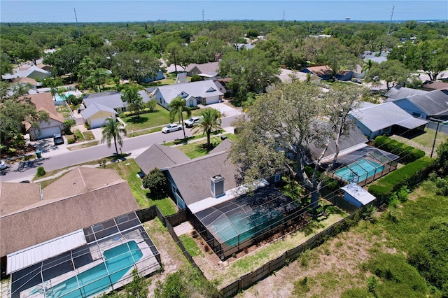 1445 Stonehenge Way, Palm Harbor, FL 34683 - aerial perspective of suburban area featuring a pool