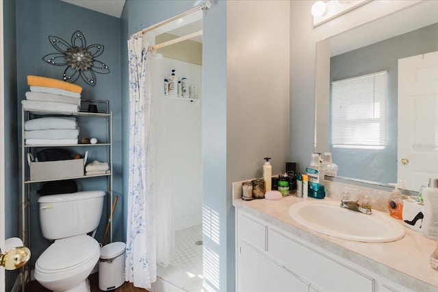 8517 N Branch Ave, Tampa, FL 33604 - full bathroom with toilet, vanity, and a stall shower