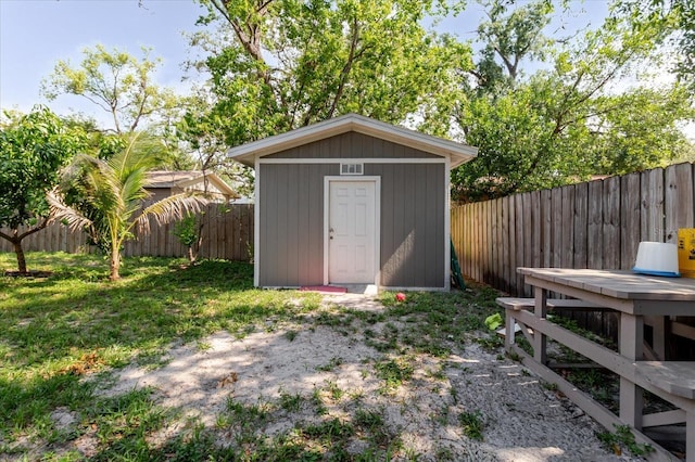 8517 N Branch Ave, Tampa, FL 33604 - view of shed featuring a fenced backyard