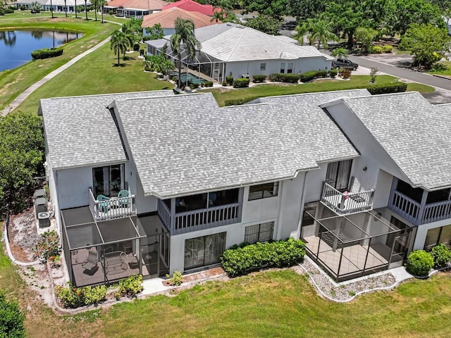 609 Lively Dr Unit B, Sun City Center, FL 33573 - view from above of property with a nearby body of water