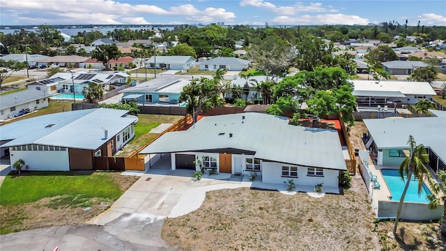 323 48th St NW, Bradenton, FL 34209 - aerial perspective of suburban area featuring a pool