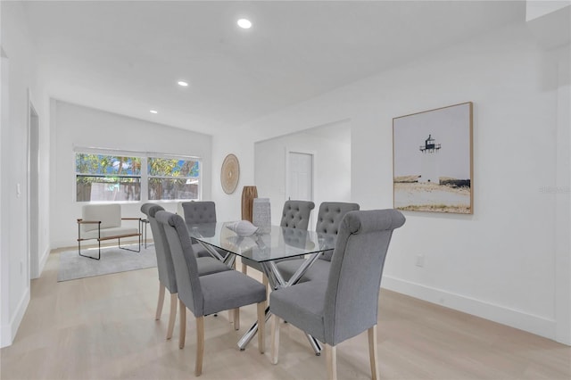323 48th St NW, Bradenton, FL 34209 - dining area with light wood finished floors, recessed lighting, and baseboards