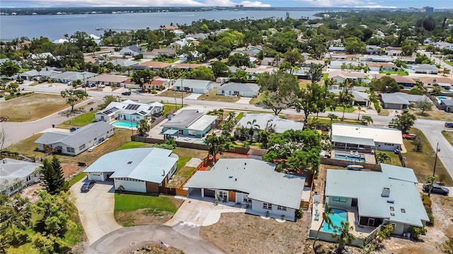 323 48th St NW, Bradenton, FL 34209 - aerial view of residential area with a pool area and a nearby body of water