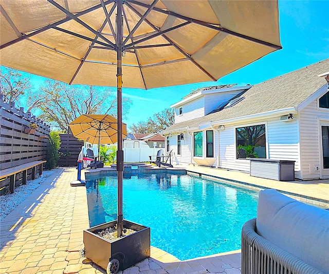 1608 20th Ave W, Palmetto, FL 34221 - view of swimming pool featuring a fenced backyard and a patio area