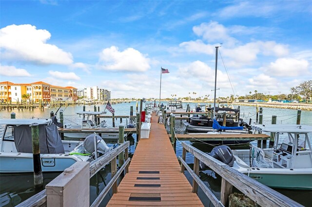 10355 Paradise Blvd Unit 1003, Treasure Island, FL 33706 - dock area featuring a water view
