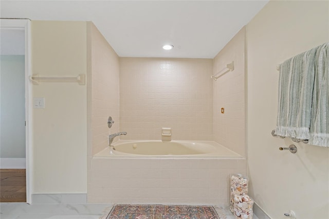 1586 Gulf Blvd Unit 2502, Clearwater, FL 33767 - bathroom featuring a bath, recessed lighting, and baseboards