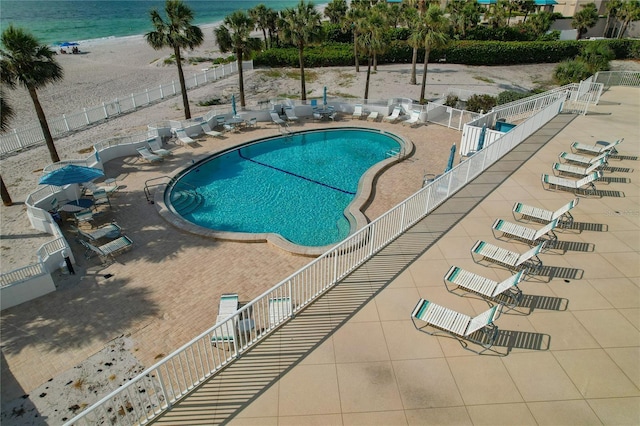 1586 Gulf Blvd Unit 2502, Clearwater, FL 33767 - community pool featuring view of water and beach and a patio area