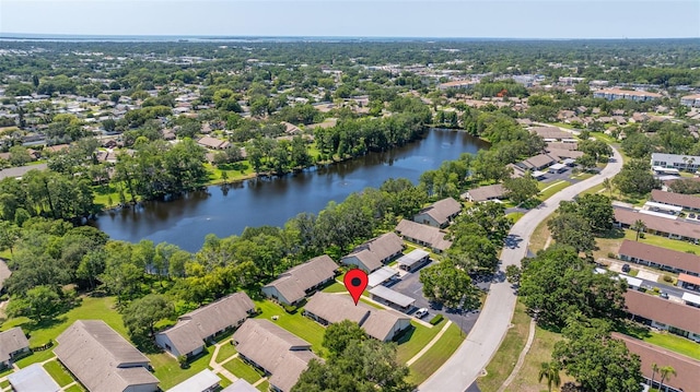2510 Laurelwood Dr Unit 5B, Clearwater, FL 33763 - aerial view of property and surrounding area featuring a nearby body of water and nearby suburban area