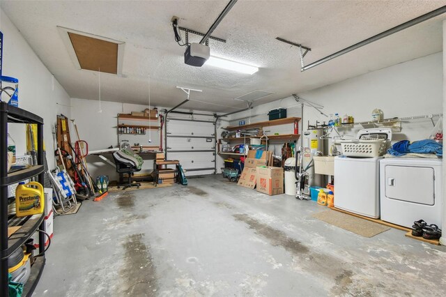 3476 Tarpon Woods Blvd, Palm Harbor, FL 34685 - garage featuring washing machine and dryer and a garage door opener