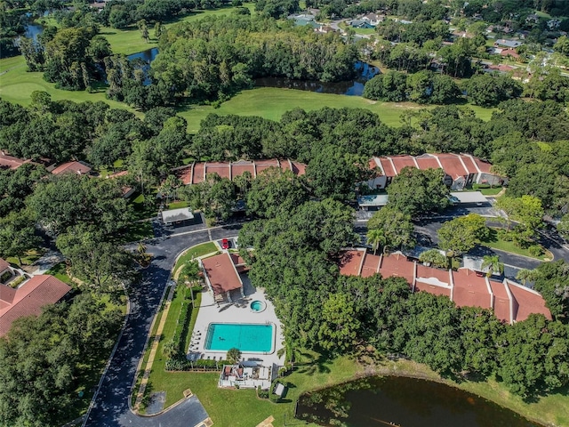 3476 Tarpon Woods Blvd, Palm Harbor, FL 34685 - aerial overview of property's location featuring a nearby body of water, a golf club, and a pool area