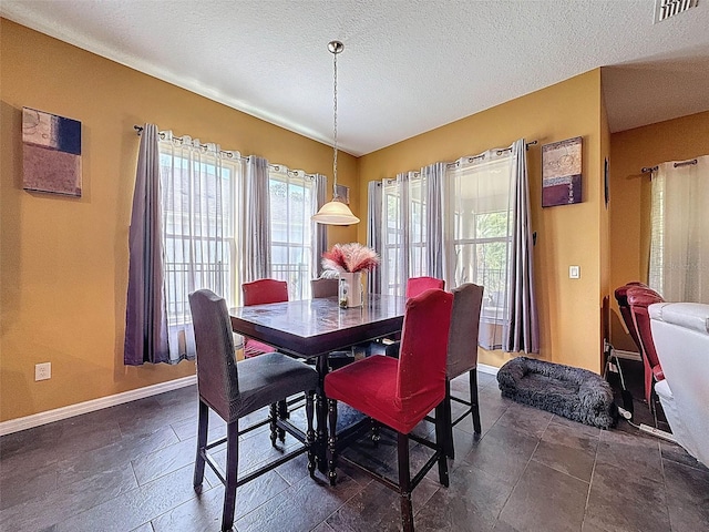 4916 Rolling Green Dr, Wesley Chapel, FL 33543 - dining area featuring a textured ceiling and baseboards
