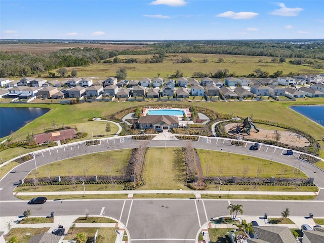 16632 Sunburst Lake St, Wimauma, FL 33598 - aerial overview of property's location featuring nearby suburban area and a large body of water
