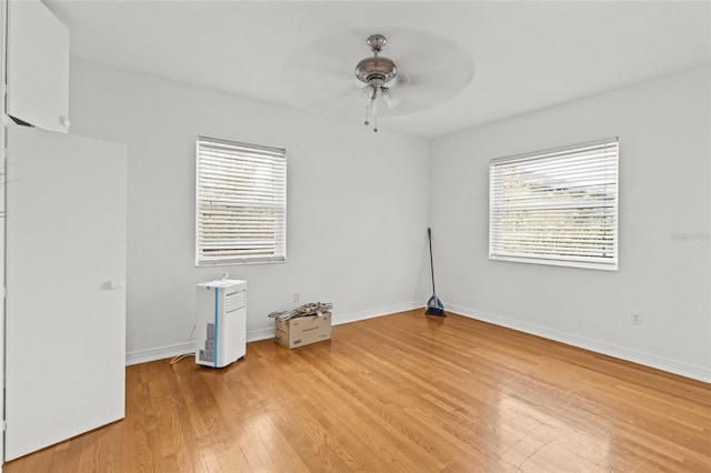 1238 Monterey Blvd NE, Saint Petersburg, FL 33704 - unfurnished room featuring ceiling fan, light wood-style flooring, and baseboards