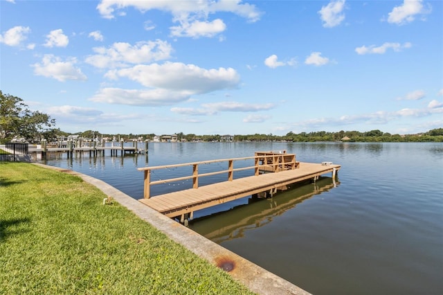 1238 Monterey Blvd NE, Saint Petersburg, FL 33704 - dock area featuring a water view and a lawn