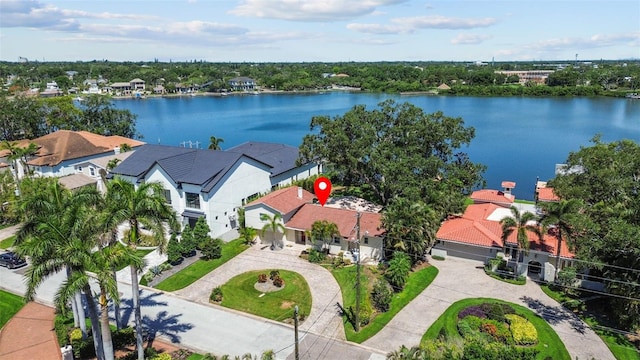 1238 Monterey Blvd NE, Saint Petersburg, FL 33704 - aerial perspective of suburban area featuring a large body of water
