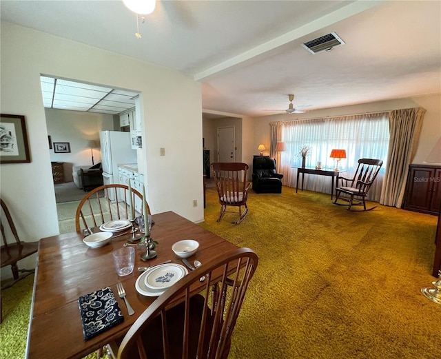 2195 Academy Dr, Clearwater, FL 33764 - carpeted dining room with a ceiling fan