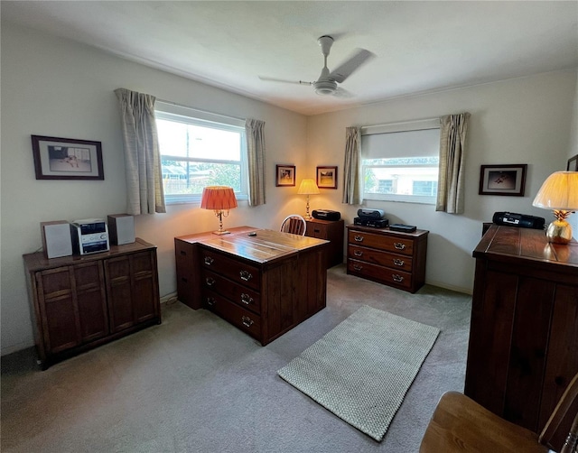 2195 Academy Dr, Clearwater, FL 33764 - office featuring healthy amount of natural light, light colored carpet, and ceiling fan