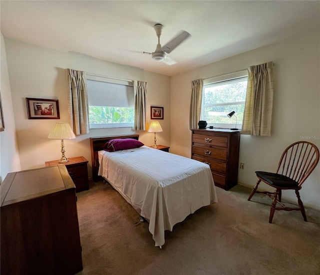 2195 Academy Dr, Clearwater, FL 33764 - bedroom featuring carpet floors and a ceiling fan