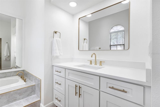 12470 93rd St, Largo, FL 33773 - full bathroom with a bath and vanity