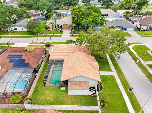 12470 93rd St, Largo, FL 33773 - aerial view of residential area featuring a pool area