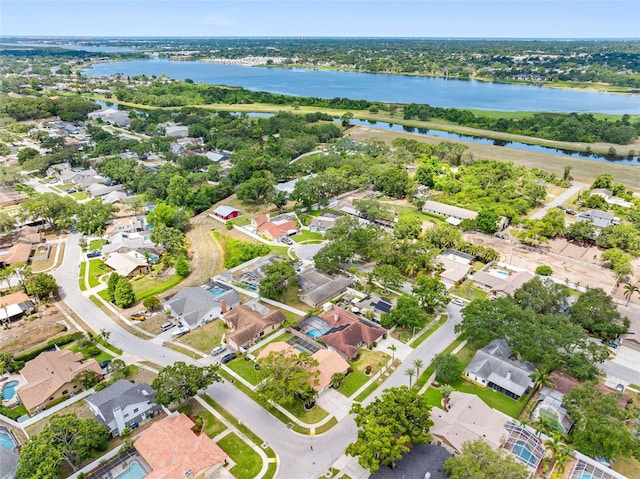 12470 93rd St, Largo, FL 33773 - aerial overview of property's location featuring a nearby body of water and nearby suburban area