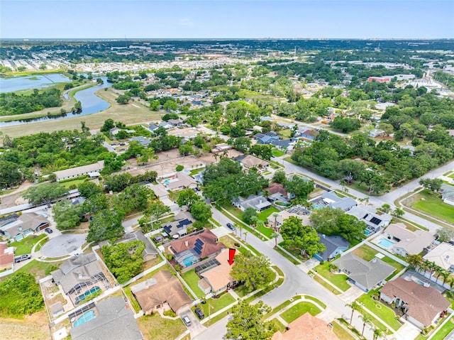 12470 93rd St, Largo, FL 33773 - aerial view of property's location featuring a nearby body of water and nearby suburban area