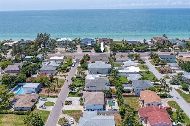 101 8th St, Belleair Beach, FL 33786 - aerial perspective of suburban area with a large body of water
