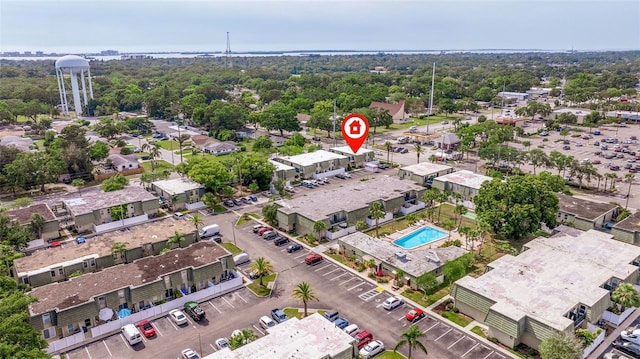 1799 N Highland Ave Unit 3, Clearwater, FL 33755 - drone / aerial view of a pool area
