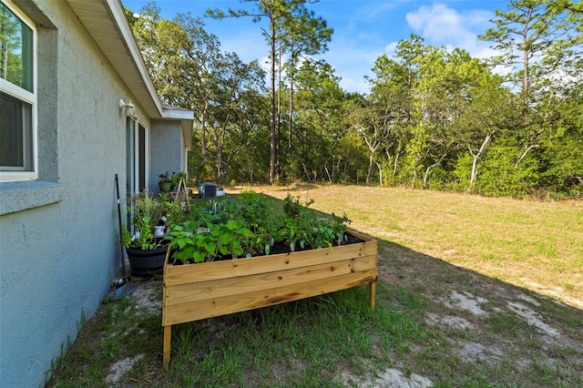 8009 N Primrose Dr, Citrus Springs, FL 34434 - view of grassy yard featuring a vegetable garden and central AC unit
