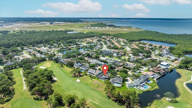 2900 Sandpiper Pl, Clearwater, FL 33762 - aerial view of property and surrounding area with a large body of water, nearby suburban area, and a golf club