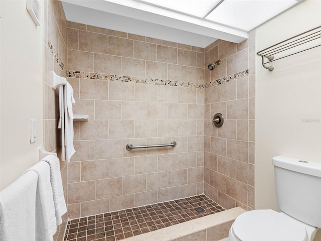 13500 Gulf Blvd Unit 506, Madeira Beach, FL 33708 - bathroom with tiled shower and toilet
