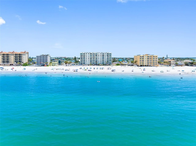 13500 Gulf Blvd Unit 506, Madeira Beach, FL 33708 - water view featuring local beach and nearby urban area