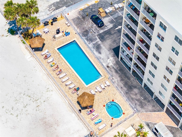 13500 Gulf Blvd Unit 506, Madeira Beach, FL 33708 - bird's eye view of a pool