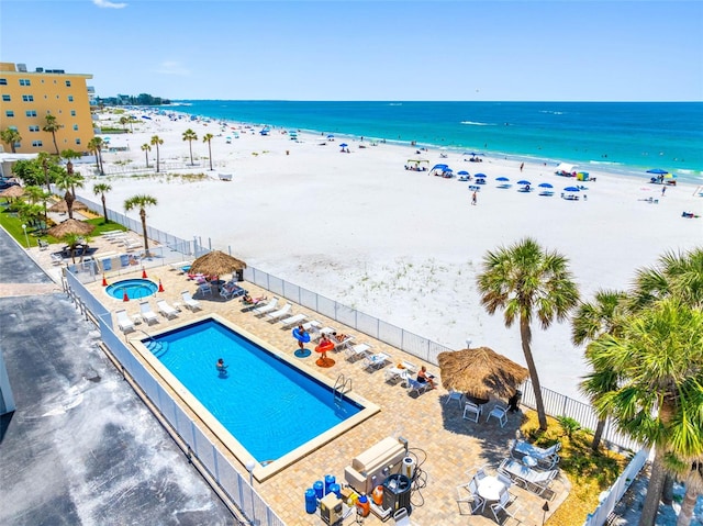 13500 Gulf Blvd Unit 506, Madeira Beach, FL 33708 - aerial view of extended coastline and a pool