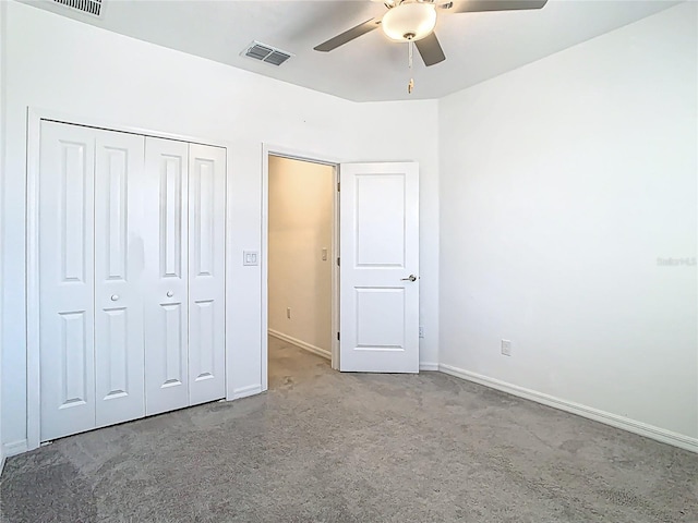 31771 Blue Passing Loop, Wesley Chapel, FL 33545 - unfurnished bedroom with baseboards, a closet, and ceiling fan