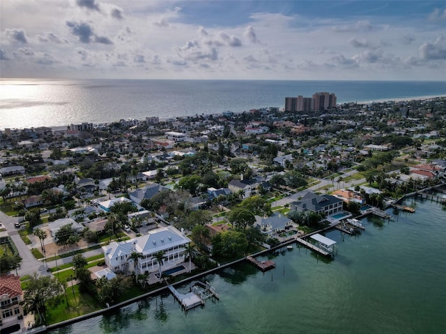 761 Bay Esplanade, Clearwater Beach, FL 33767 - aerial view of residential area with a large body of water