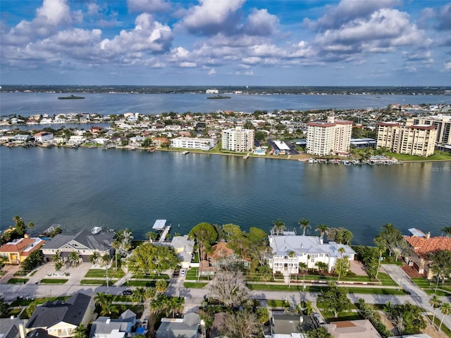 761 Bay Esplanade, Clearwater Beach, FL 33767 - aerial view of residential area with a nearby body of water