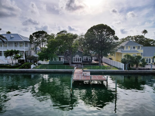 761 Bay Esplanade, Clearwater Beach, FL 33767 - dock area with a water view and boat lift