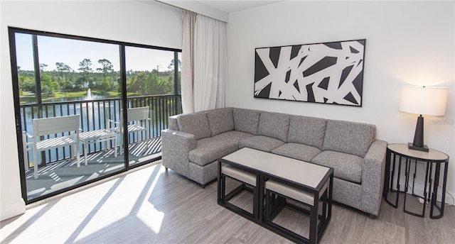 14501 Grove Resort Ave Unit 3316, Winter Garden, FL 34787 - living area featuring wood finished floors and a water view