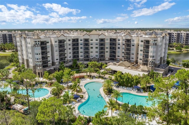 14501 Grove Resort Ave Unit 3316, Winter Garden, FL 34787 - drone / aerial view of apartment complex / building and a pool area