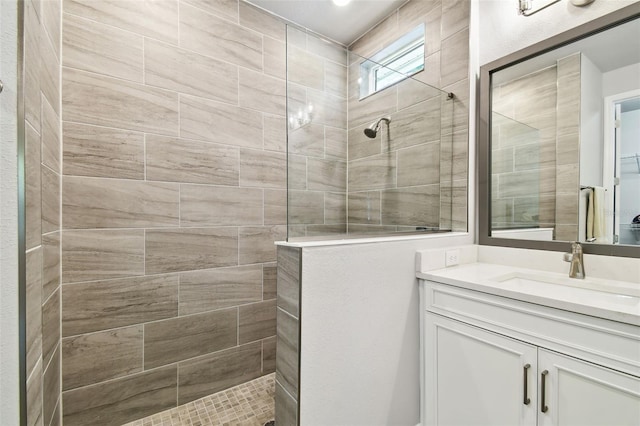 527 Bay St, Dunedin, FL 34698 - bathroom with walk in shower and vanity