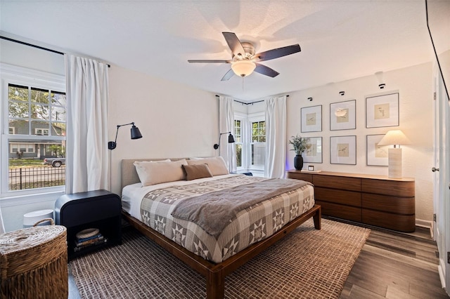 2519 1st Ave N, Saint Petersburg, FL 33713 - bedroom with wood finished floors and a ceiling fan