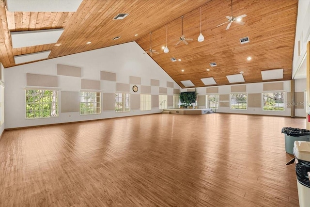 7633 Piping Rock Ct Unit 7633, New Port Richey, FL 34654 - workout room with high vaulted ceiling, wood finished floors, and wood ceiling