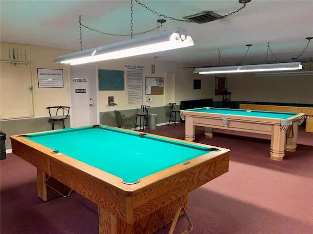 8174 Terrace Garden Dr N Unit 204, Saint Petersburg, FL 33709 - rec room with billiards, carpet floors, and baseboards