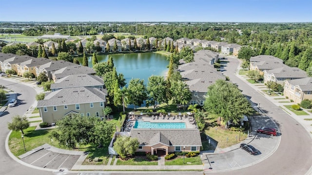 6736 Breezy Palm Dr, Riverview, FL 33578 - aerial perspective of suburban area featuring a nearby body of water and a pool
