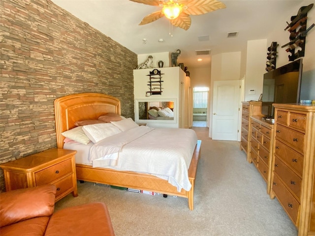 2041 Gold Dust Ct, Trinity, FL 34655 - bedroom featuring light carpet and a ceiling fan